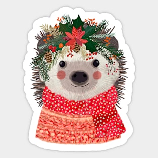 Christmas Squad Hedgehog Sticker